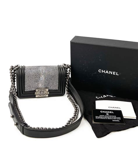 chanel stingray boy bag|chanel bag leather types.